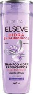 L'Oréal Paris Elseve Shampoo Preenchedor Hidra Hialurônico, Preenche o Cabelo com Hidratação Profunda, 400 ml