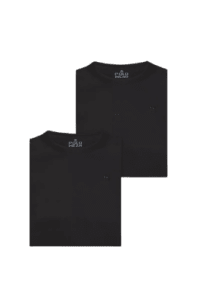 Tam. P — Kit 2 Camisetas Masculinas Pretas Básicas Polo Wear Preto