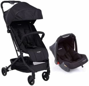 Carrinho com Bebê Conforto Travel System Yupi Preto - Voyage