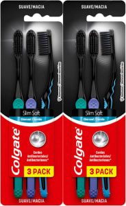 Colgate Escova De Dente Slim Soft Black 6 Unid