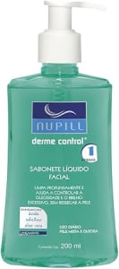 Sabonete Liquido Facial Nupill Derme Control 200Ml, Nupill, Verde