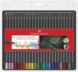 Lápis De Cor Faber-Castell EcoLápis Supersoft 120724SOFT 24 Cores