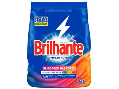 Sabão em Pó Brilhante Limpeza Total Blindagem das - Cores Original 1,6kg