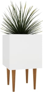 Cachepot Box 50x35x35cm CB_PU Estilare Branco