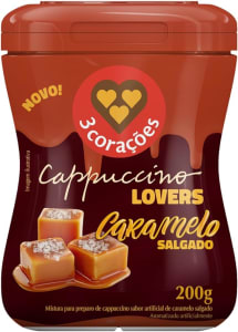 3 Corações Cappuccino Sabor Caramelo Salgado, 200g