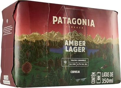 Pack de Patagonia Amber Lager Nacional Sleek, 8 Unidades