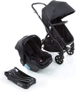 Carrinho Travel System + Bebê Conforto + Base Poppy Trio Cosco Cinza