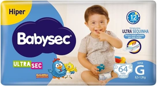 Babysec Fralda Galinha Pintadinha Ultrasec G 64 Unids