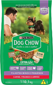 Nestlé Purina Dog Chow Extralife Filhotes Mini E Pequenos Carne, Frango E Arroz 10,1kg