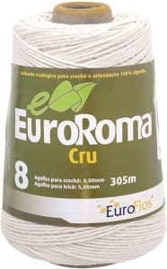 10 Unidades Barbante Cru 4/8 Fios Rolo Euroroma E700.8.100