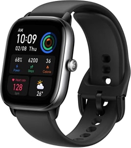 Amazfit GTS 4 MINI Smartwatch 120+ Modos Esportivos 1,65"HD AMOLED Display Relógio Inteligente Para Android Para iOS (Black)