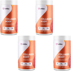 Kit/Combo 4x Collagen Body Vhita Colágeno Hidrolisado Proteína BodyBalance sem lactose isolada para os músculos 495g