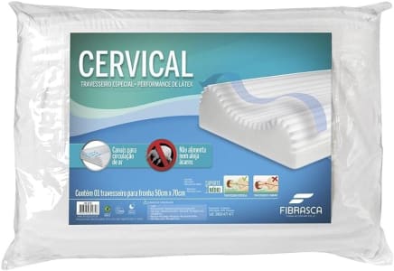 Travesseiro Cervical 50x70cm Fibrasca