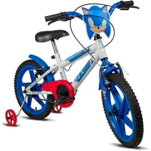 Verden Bicicleta Infantil Sonic Aro 16 Branca e Azul com rodinhas