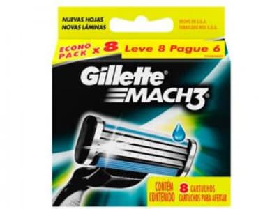 Carga Gillette Mach3 - 8 Cartuchos - Magazine Ofertaesperta