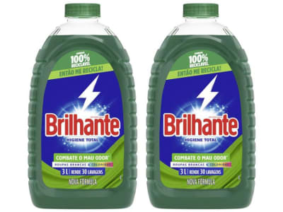 Kit Sabão Líquido Brilhante Higiene Total 3L Cada - 2 Unidades