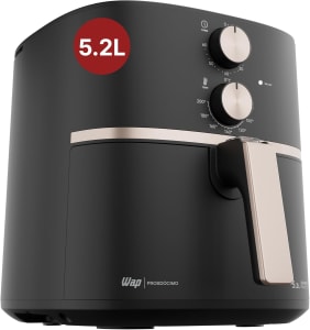 WAP Fritadeira Elétrica Air Fryer GRAND FAMILY 5,2 Litros, Temperatura Ajustável, Revestimento Antiaderente, 1500W, 110V ou 220V