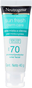 Protetor Solar Neutrogena Sun Fresh Oily Skin sem Cor Fps 70