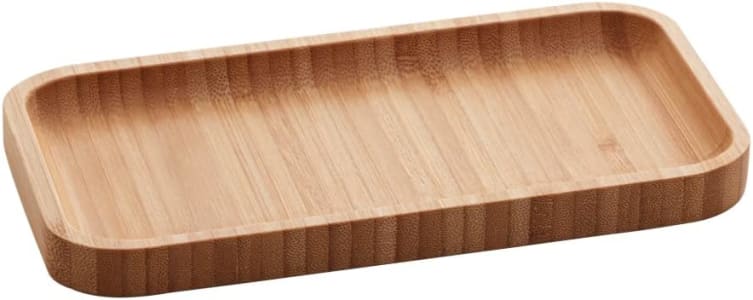 LYOR Hire Bandeja de Bambu, Marrom (Natural), 20 x 10 x 1.5 cm