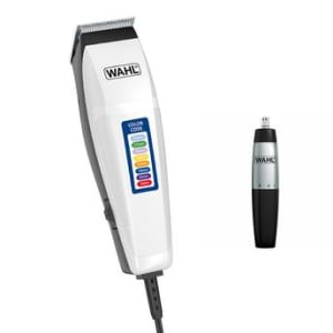 Kit Wahl com Máquina de Cortar Cabelo Color Code 10 Pentes de Corte + Aparador de Pelos Nasal Trimmer Lâminas Rotativas