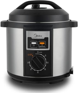 Panela de Pressão Mecanica, 6L, Inox/Preto, 110V, Midea