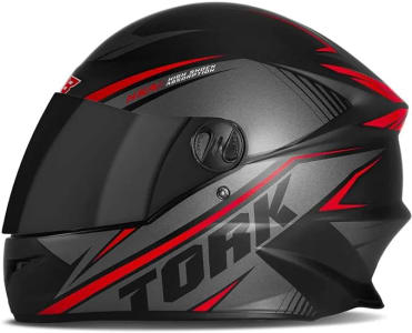 Capacete Moto R8 Pro Tork Fechado 58 Preto/Vermelho Viseira Fumê