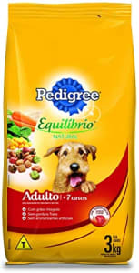 Ração Pedigree Equilíbrio Natural para Cães Adultos Sênior 7+ Anos 3kg