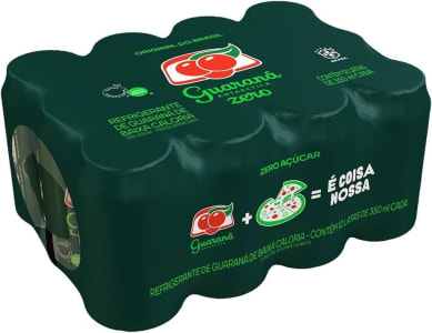 Pack de Refrigerante Guaraná Antarctica Sem Açúcar Lata 350ML 12 Unidades