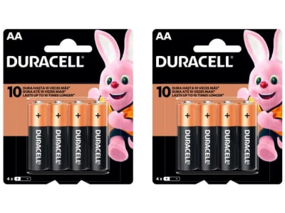 Kit com 8 Unidades de Pilha Alcalina AA Duracell - Magazine Ofertaesperta