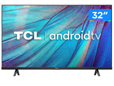 Smart TV 32” HD LED TCL S615 VA 60Hz - Android Wi-Fi e Bluetooth Google Assistente 2 HDMI