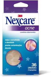 Curativos Absorventes para Acne Transparente Nexcare 3M - 36 Unidades