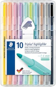 Marcador de Texto - Staedtler Triplus 362 CSB10 - 10 Cores Pastel