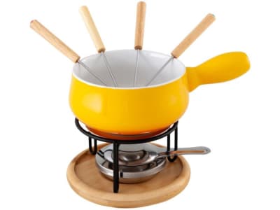 Aparelho de Fondue Cerâmica Brinox Amarelo 9 Peças 1256108 - Aparelho de Fondue - Magazine OfertaespertaLogo LuLogo Magalu