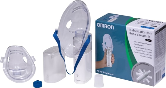 OMRON Inalador Nebulizador Rede Vibratória Elite Portátil NE-U100