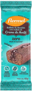 5 Unidades - Bolinho Integral de Chocolate com Recheio de Avelã Zero (Unidade de 40 Gramas), Flormel 