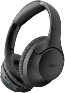 AER by Geonav Fone de Ouvido sem fio Bluetooth AerMood, Over-Ear Dobrável, autonomia* 60 horas, Equalização via Aplicativo, função Encontrar fone, AER14BK, Preto