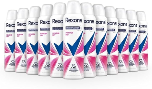 Rexona 12 Unidades Desodorante Antitranspirante Aerossol Powder Dry 150ml