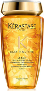 Kérastase Shampoo Elixir Ultime Le Bain, Todos os tipos de cabelos, Nutrição, brilho, Mix de 4 Óleos Preciosos, 250 ml