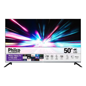 Smart TV Philco Roku 50” UHD 4K 60Hz Wi-fi HDMI - PTV50G70R2CSGBL