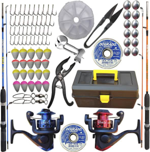 Vara de Pesca e Maleta Completa Pronta para Pescar - DoCarmo