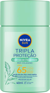 NIVEA SUN Protetor Solar Fluido Facial Tripla Proteção Controle de Oleosidade FPS 65 40ml