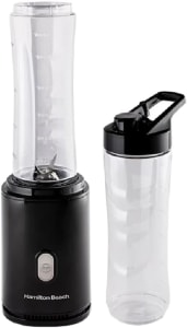 Liquidificador Individual, Preto, Dois Copos, Personal Blender 110v, Hamilton Beach