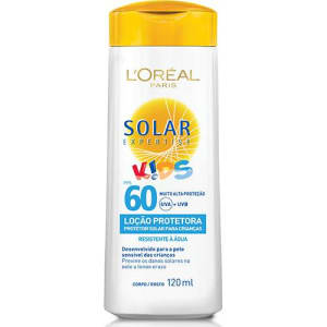 Protetor Solar Expertise Loção Kids FPS 60 120ml - L'Oreal Paris (Cód. 110763252)