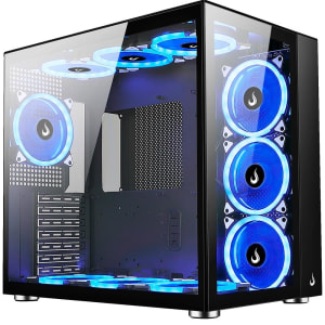 Gabinete Gamer Rise Mode Galaxy Glass Standard Mid Tower Lateral e Frontal em Vidro Temperado Sem Fans Preto - RM-GA-GGST-FB