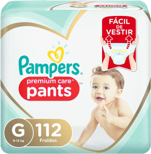 Pampers Pants Premium Care Fralda Fácil de Vestir G 112 Unidades