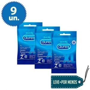 Leve Mais Pague Menos: 9 Preservativos Durex XL