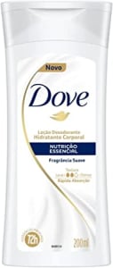 2 Unidades Loção Desodorante Hidratante Corporal Nutrição Essencial Suave 200ml - Dove