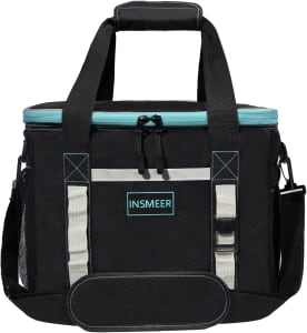 Bolsa Térmica Grande Capacidade 25 L INSMEER, Nylon (Preto)