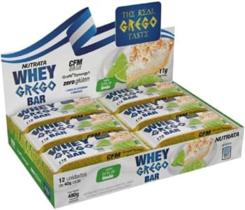 Nutrata Barra Whey Grego Bar - 12 Unidades De 40G Torta De Limão