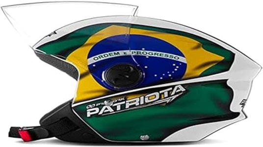 Capacete New Liberty Three Patriota 60 Branco/Verde